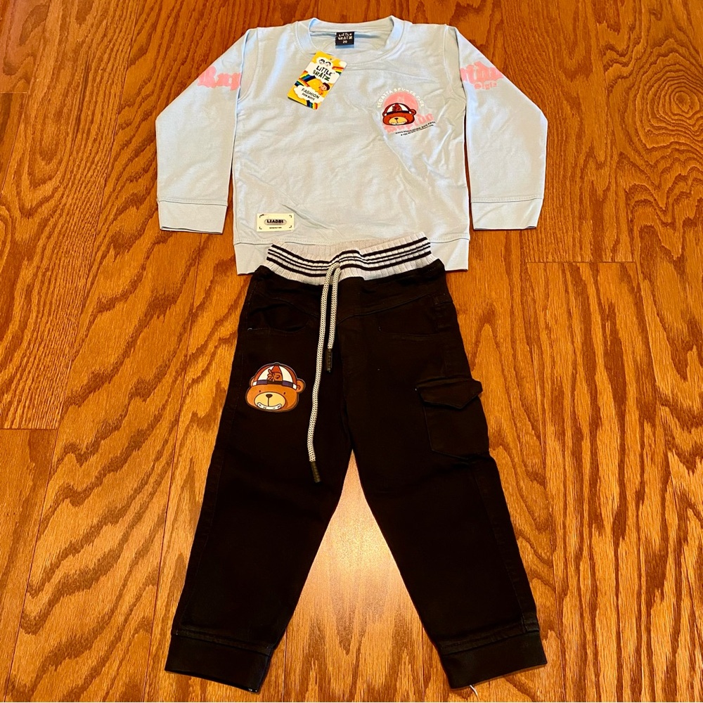 Kids Long-Sleeve Tee and Jogger Pants Set NWT